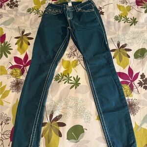 True Religion Turquoise Skinny Jeans